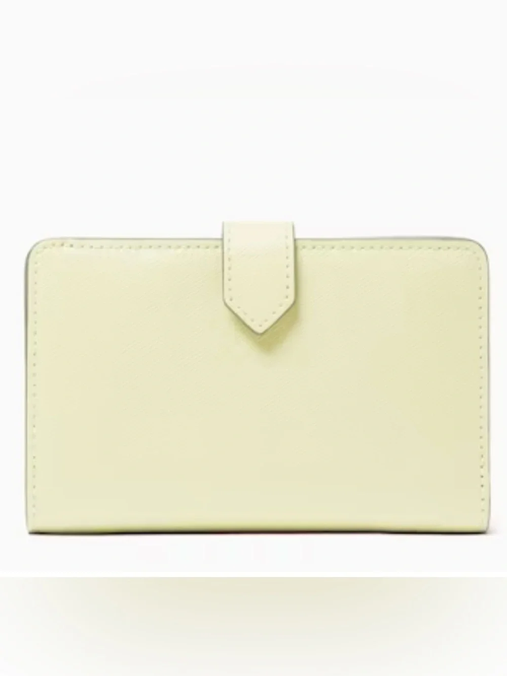 kate spade lemon leather wallet with gold logo